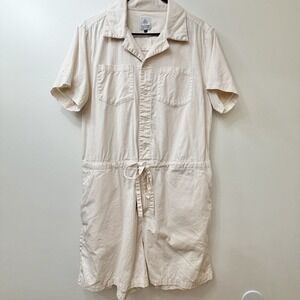 Flylow Women's Shorts Romper M Off White 100% Cotton
